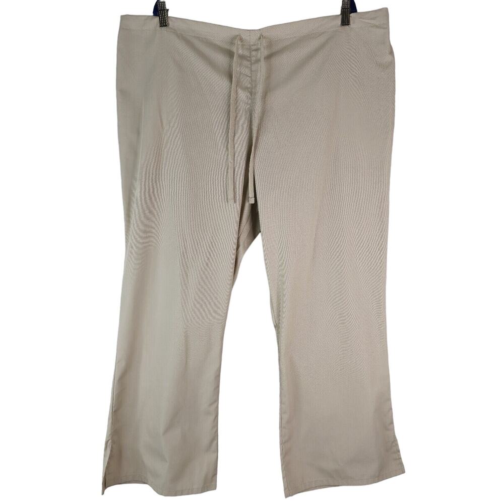 Cherokee Workwear Natural Rise Flare Leg Scrub Pants 4101P KAKW Khaki Size‎ 2XL